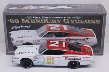Cale Yarborough Autographed #21 60 Minute Cleaners 1968 Mercury Cyclone 1:24 University of Racing Nascar Diecast Cale Yarborough nascar diecast, diecast collectibles, nascar collectibles, nascar apparel, diecast cars, die-cast, racing collectibles, nascar die cast, lionel nascar, lionel diecast, action diecast, university of racing diecast, nhra diecast, nhra die cast, racing collectibles, historical diecast, nascar hat, nascar jacket, nascar shirt,historical racing die cast